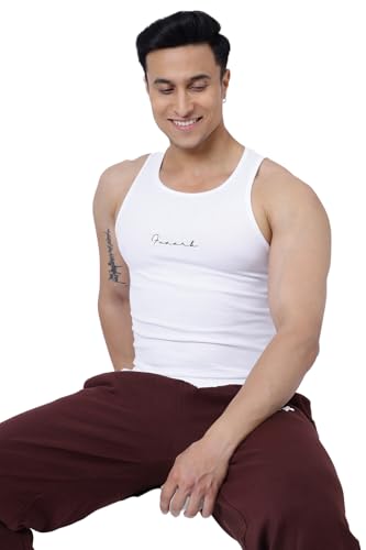Image of FUAARK Ribbed Slim Fit Gym & Workout Tank for Men's -