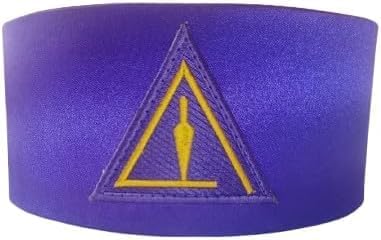Masonic Cryptic Mason Crown Cap Purple Hat Masonic Regalia Hat