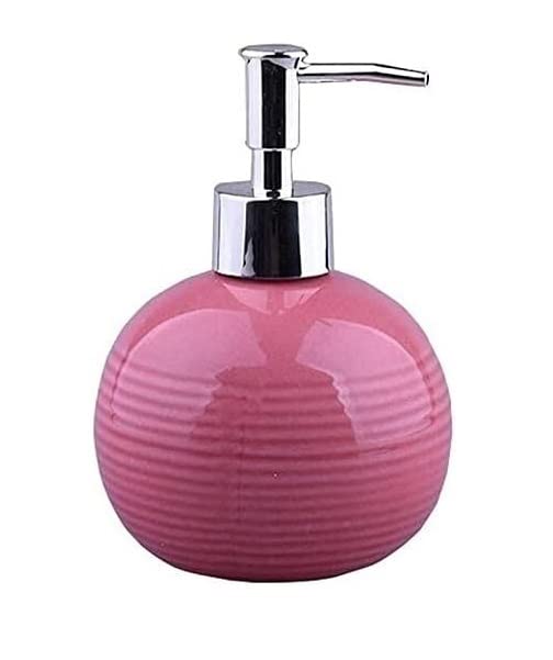 OLSKFUH Dispensador De Jabón De Cerámica, Botella De Jabón De Manos, Dispensador De Gel De Ducha, Champú Y Jabón para Baño De Hotel, Dispensador De Jabón para Ducha,Pink