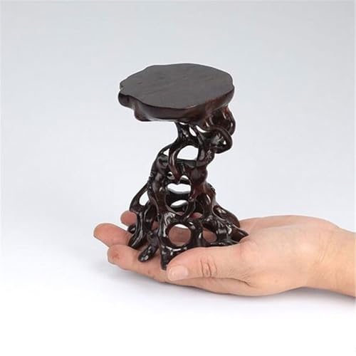 Soporte de madera para bonsái con base calada y pedestal para jarrones 6
