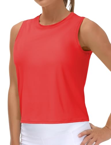 Image of THE GYM PEOPLE Women's Workout Tops in Ice Silk Quick Dry Sleeveless