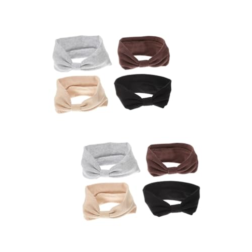 Bandeaux Élastiques Noués de Lavage Visage pour Femme, Lot de 4 Accessoires Cheveux Routine Beauté