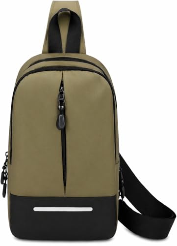 Image of Sling Bag for Men & Women- Crossbody Sling Bag for Travel, Cycling & Hiking | Waterproof Shoulder Bag with Compartment and Zipper Pockets