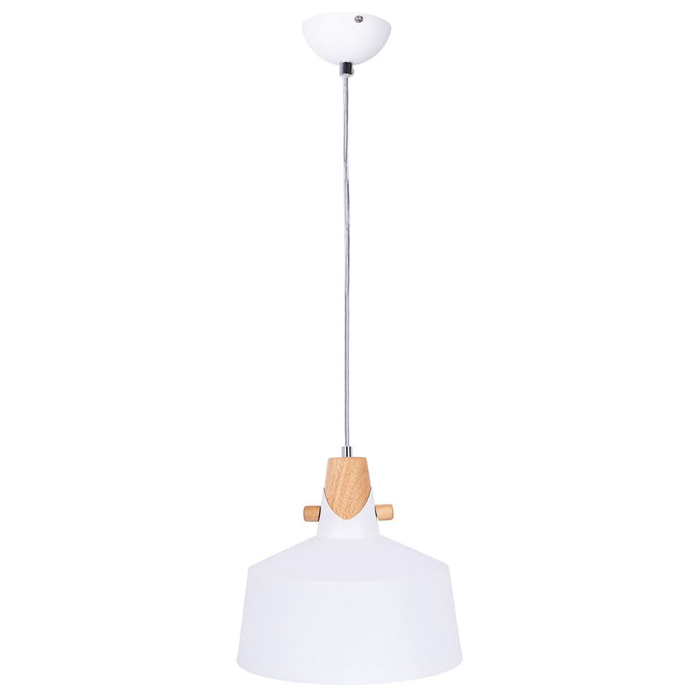 B&Q -  Luminosa Melena Dome Pendant Ceiling Light White 1X E27