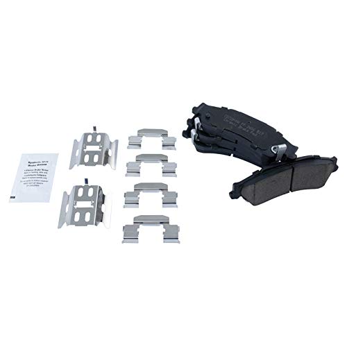 Image of TRQ Rear Ceramic Brake Pad & Performance Rotor with Parking Shoes w /Chemicals