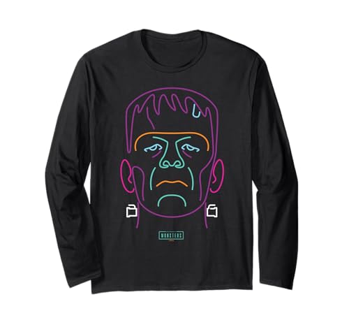 Image of Universal Monsters Neon Frankenstein Portrait Long Sleeve T-Shirt