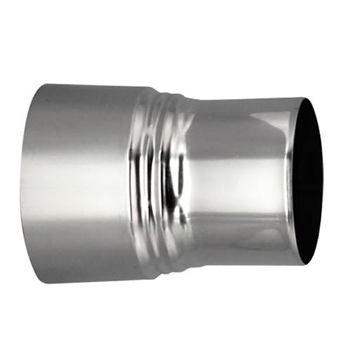 Stove Pipe Reducer Flue Connector, Stainless Steel Chimney Liner Adaptor, Big Head to Small, 1pcs(11cm~10cm)