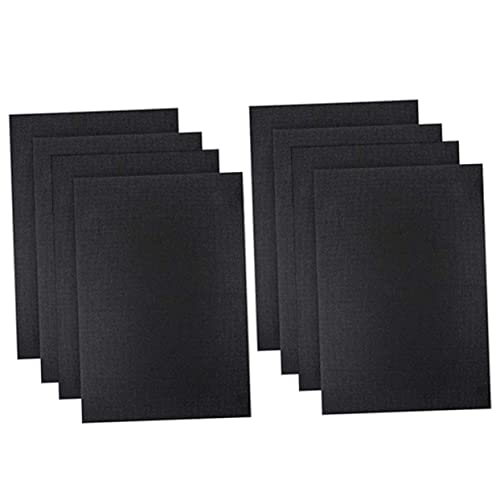 STOBOK DIY Cross-Stitch Fabric 8pcs 11ct Counted Cloth Cross-Stitch Fabric Black 30cm x 45cm