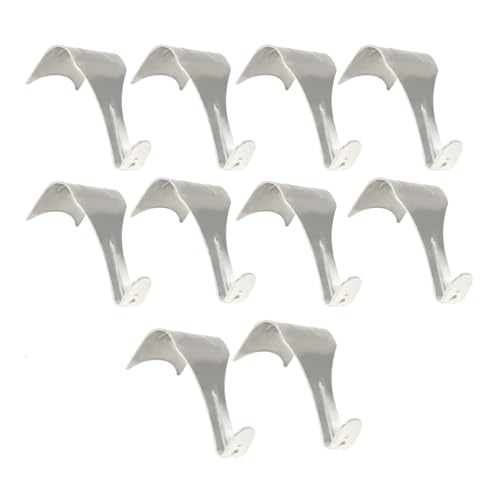 10 Pcs Silver Moulding Hook for Picture Rail Polished Chrome Moulding Picture Rail Hook to Hang Picture Frames & Protect Walls Home Decor