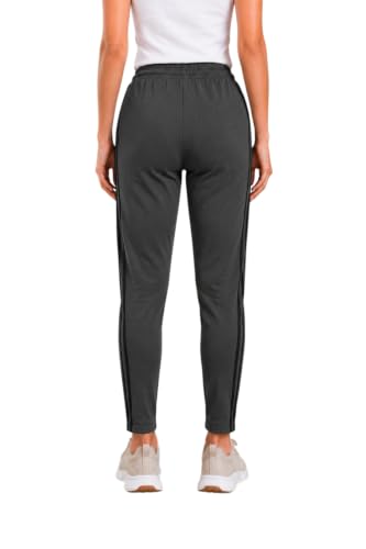 Image of Track Pants for Women with 2 Pockets | 1 Zip Pocket & 1 Open Pocket | Regular Fit Sports Lower for Women's | Gym Running Jogging Workout Casual Wear Track Pant