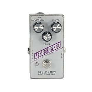 The Greer Amps Lightspeed Organic Overdrive pedal is a very natural sounding overdrive Blending with the tone of the guitar and amplifier, this pedal has rich harmonics and complex but smooth clipping. The Lightspeed Overdrive is sensitive to pick at...