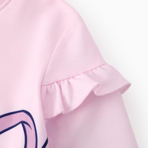 Image of Disney Girls Clothes Long Sleeve Sweatshirt Leggings Outfit 2 Piece Set | Officially Licensed丨Bold Character Print丨Ruffle Shoulder丨Comfy Fit丨Soft Feel丨Lightweight丨Bright Colors丨Mix & Match丨Gift-Ready