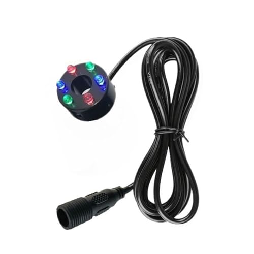 kesurpae Conector RGB impermeable para estanque, fuente de agua subacuática para pecera, iluminación especial para estanque, fuente de agua subacuática para pecera, 6 LED multicolores