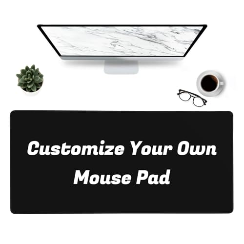Tapis de Souris Personnalisé avec Photo/Texte/Logo, Mousepad XXL Gaming Ergonomique Personnalisé, sous-Main de Table Grande Taille - Base en Caoutchouc...