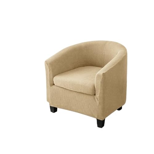 VCSZYAFX 2 unids/Set de Fundas Polar for bañera y Silla, elásticas Color sólido for sofá Club, Funda for sillón antisuciedad, mostrador Bar for casa Adecuado para Clubes y Bares(A2 Khaki)
