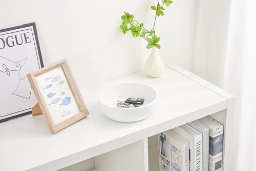 Cuenco para llaves de hormigón blanco resistente de 7.9" 3