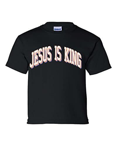 Jesus is King Youth Kids Christian T-Shirt Graphic Tee