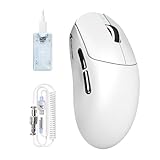 ATTACK SHARK X8ULTIMATE ゲーミングマウス 8000Hz ワイヤレス 65g 超軽量 Nordic 54L15搭載 PAW3950 MAXセンサー 42000DPI トライモード 2.4G/Bluetooth/USB eスポーツ fps 800mAh 最大500時間 充電式 中大手向け 氷感コーティング 国内正規品（技術基準適合証明番号：219-259715） 白 ホワイト