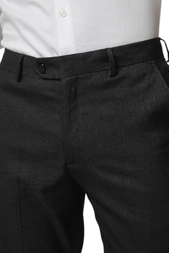 Image of Peter England Men's Mid Rise Slim Fit Work Utility Pants