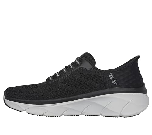 Image of Skechers Men's D'Lux Walker Rezinate Hands Free Slip-in | Casual Walking, Slip-ins, Relaxed Fit, Air-Cooled Memory Foam, Machine Washable