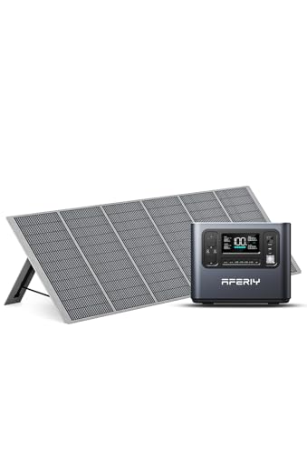 【未使用】AFERIY ポータブル電源 1200W ソーラーパネル セット AFERIY P110 1200Wポータブル電源 200W ソーラーパネル セット