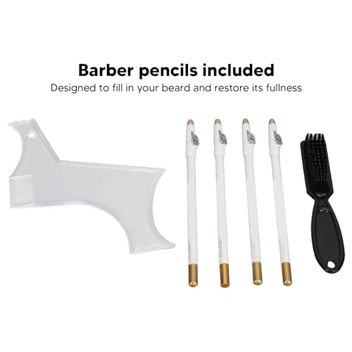 Beard Shaper, Professional Beard Shaping Tools with 4pcs Barber Pencil, Beard Template Guide and Beard Brush - Image 4