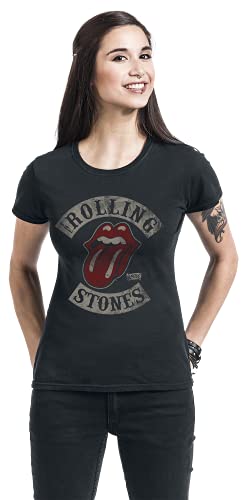 The Rolling Stones 1978 Femme T-Shirt Manches Courtes Noir S 100% Coton Regular/Coupe Standard - Les Beatles, Paul McCartney, John Lennon, RIngo Starr, George Harrison The Rolling Stones 1978 Femme T-Shirt Manches Courtes Noir S 100% Coton Regular/Coupe Standard – Image 5