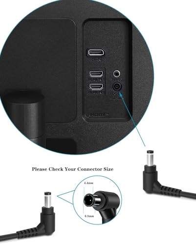 HSXIRQA 19.5V Power Cable Compatible with Sony Bravia TV 24'' 32'' 40'' 42'' KDL-40 KDL-42 KDL-43 KDL-48 KDL-50 KDL-55 KDL-24 KDL-32 and Vaio Laptop - Image 2