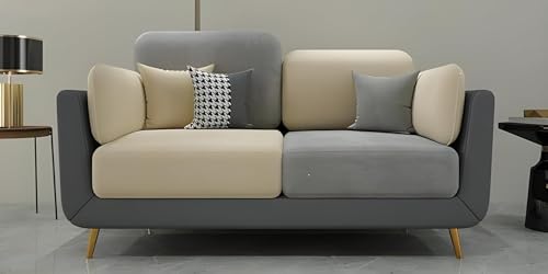 Image of Luxury Sofa Set Luxury Chesterfield Sofa in for Home Living Room & Office ((2 Seater Sofa Grey & Beige))