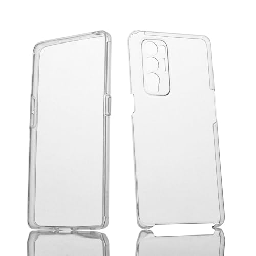 Max Power Digital Cover per Oppo Find X3 Neo Silicone Trasparente Housing Antiurto Doppio Lato 360 Gradi Doppio Strato Anteriore e Posteriore Custodia Protettiva Case