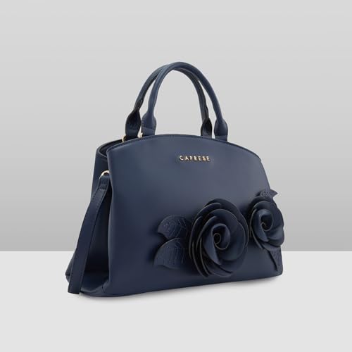 Image of Caprese Bloom Satchel Small Bag for Women with Adjustable & Detachable Strap|Versatile Shoulder, Crossbody & Handheld Bag for Work, Travel, and Everyday Use, Spacious with Multiple Compartments
