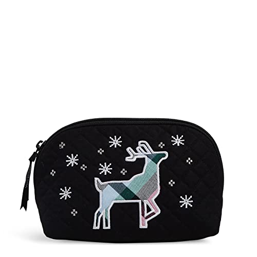 Vera Bradley Women's Cotton Large Clamshell Cosmetic Makeup Organizer Bag, Nordic Multi...