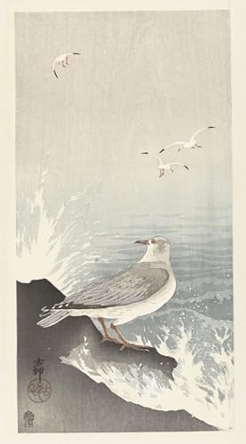 Tableau Toile Martin-pêcheur Ohara Koson 60x90cm pour habiller un grand mur vide