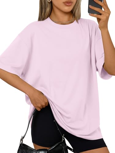 Trendy Queen Womens Oversized Summer T Shirts Plus Size Batwing Cute Casual Tops Short Sleeves Fashion Workout Clothes