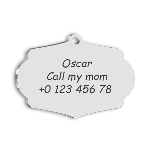 Orange Illusion Personalized Dog Tag - Custom Name Tag - ID Tag for Dog & Cat - Customized Pet Tags - Dog Name Tag - Cat Name Tag - Engraved Dog Tag