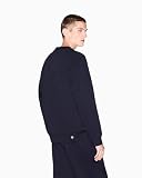 Armani Exchange Męska bluza Center Chest Logo Crewneck, granatowy (Deep Navy), XS