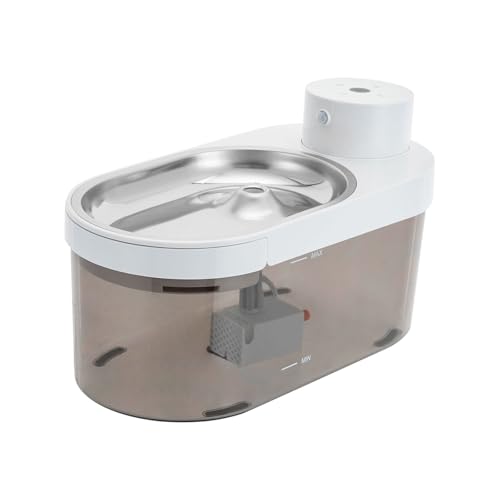 Fuente de agua para mascotas sin cables 4 L de acero inoxidable