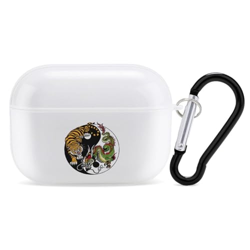 �Ή� AirPods Pro2 �P�[�X �� �� �� �h���S���� (2) �J���r�i�t�� �����h�~ �S�ʕی� �ϏՌ� ���C�����X�[�d�Ή� �v���[���g White-style-2