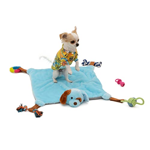 EZDOM Puppy Play Mat with Toys - Upgraded - Blue, 23”x20” - Multi-Functional Interactive Puppy Toy and Sleeping Pad with Detachable Dog Toys for Puppies to Keep Busy, Puppy Gifts for New Owner EZDOM Puppy Play Mat with Toys - Upgraded - Blue, 23”x20” - Multi-Functional Interactive Puppy Toy and Sleeping Pad with Detachable Dog Toys for Puppies to Keep Busy, Puppy Gifts for New Owner