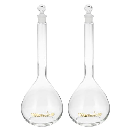 Fiole jaugée 1000ml verre borosilicate graduation précise labo