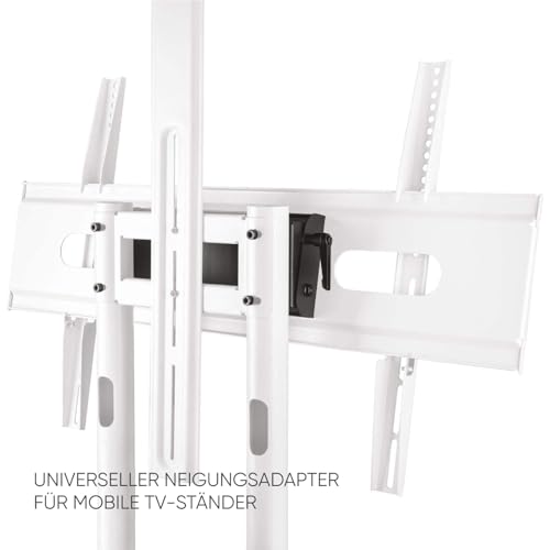 ONKRON Neigungsadapter für TS1551 / TS1552 TV Ständer rollbar mit Neigung bis zu +10°, TV Neigungsplatte für TV Wagen mit Rollen - mobiler Fernsehständer mit Rollen Zubehör Schwarz ATL-1551 – Bild 5