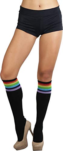Image of ToBeInStyle Women's Knee High Socks with Striped Top