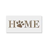 Home Paw Print Stencil Template for Walls and Crafts - Reusable Stencils for Painting in Small &...