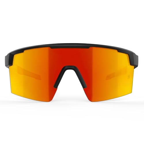 WISTON XL Z87 Sunglasses for Big Wide Heads Men Women,TR90 Ultralight UV400 Protection Sun Glasses Z8224 Red