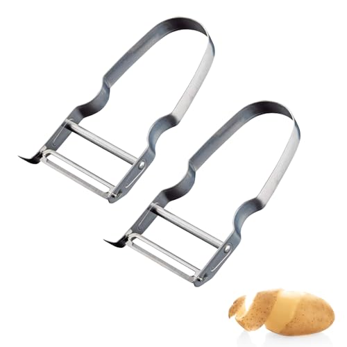 Westmark 2 Éplucheur de Légumes et d'Asperges, éplucheur de forme U, Steel, acier inoxydable, 609022E3