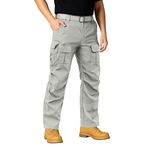 Men's Ripstop Cargo Pants Work Tactical Quick Dry Durable Water Resistant Pant Trousers with Pockets, M-3XL