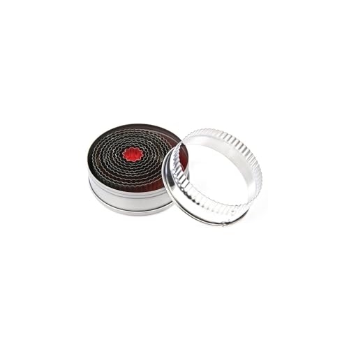 Vogue Lot de 11 emporte-pièces découpoirs ronds cannelés pour pâtisserie, 11 tailles : 23 mm à...