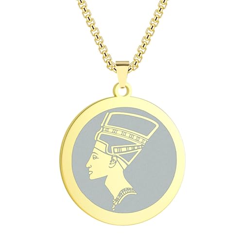 Collier Néfertiti pour femmes et hommes en pendentif style égypte ancienne