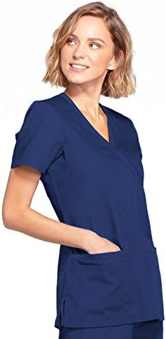 Cherokee womens Workwear Core Stretch Mock Wrap Scrubs Shirt Medical Scrubs (pack of 1)