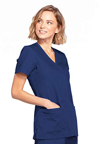 Cherokee womens Workwear Core Stretch Mock Wrap Scrubs Shirt Medical Scrubs (pack of 1)